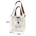 Heavy Canvas Zippered Shopping Tote Bags