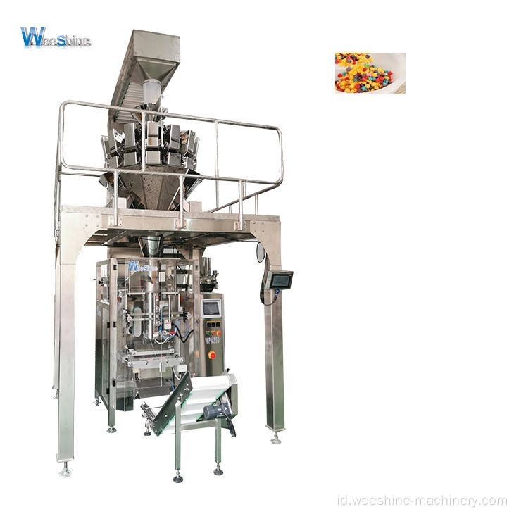 Keripik Pisang Kentang Goreng Granule Weigher Packaging Nitrogen Filling chips snack Packing Machine