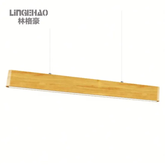 15w hanging lights Indoor decoration wooden lamp led pendent linear light