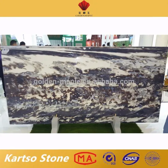 Italian Bianco type vein nano crystallized stone big slab