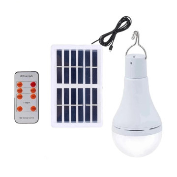 LED Solar Lamp Bulbs: Outdoor Waterproof with Remote Control, Timing Function, Ideal for Garden, Hiking, Camping, Fishing, and Emergency Use