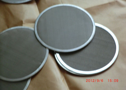 Customized Stainless Steel / Aluminumfilter Wire Mesh Disc With Edging