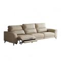 3-Seat Leather Reclining Sectional Sofa