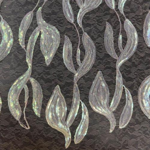 Pop 3mm Multicolor Transparent Sequins Embroidery Fabric