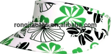 Fashion cotton visor with flower printing