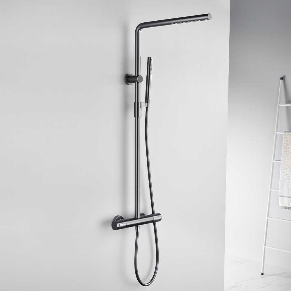 Gun Metal Thermostatic Shower System