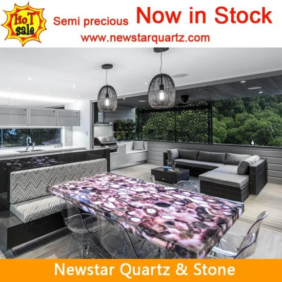 Mystic Purple Stone Semi Precious Gems Stone Table Top