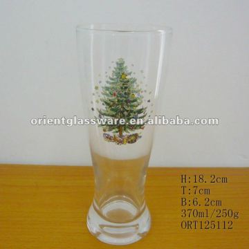 drinking glass cup with decal