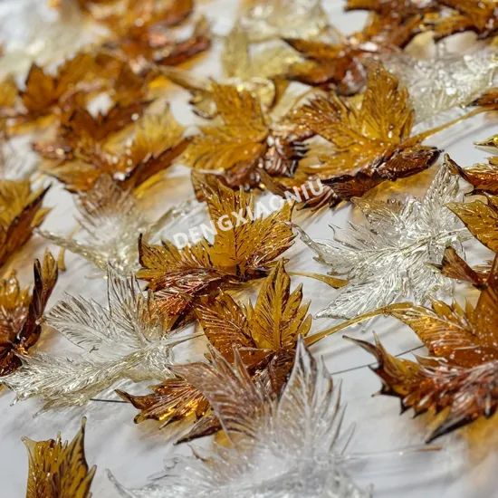 Modern Luxury Leaf Chandeliers: Handcrafted Glass Art for Restaurants