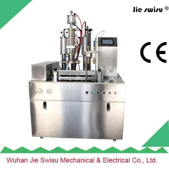 hair fixature aerosol filling and sealing machine