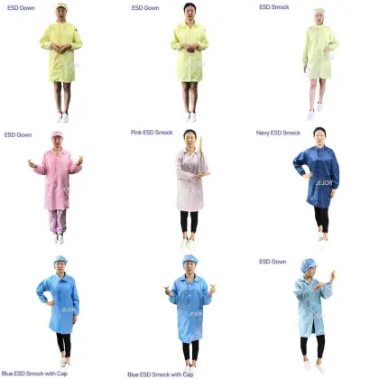 Custom Dustproof Antistatic Clothing: Cleanroom Smock Suits and Gowns