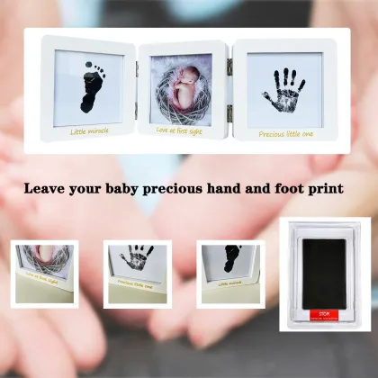 Wholesale Baby Hand Print Kit Clay Baby Foot Print Picture Frame
