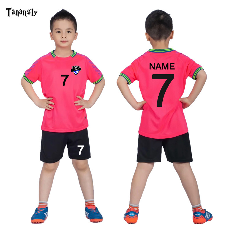 Futbol Training Uniforms Sportsman Wear Football Jerseys Sports Suit for Child Customize Soccer Uniform Youth Football Set Blank