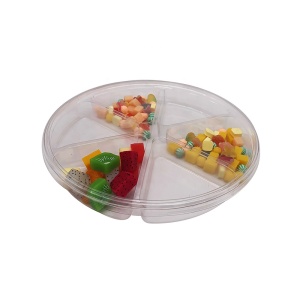 Round food container nuts thermoformed plastic tray