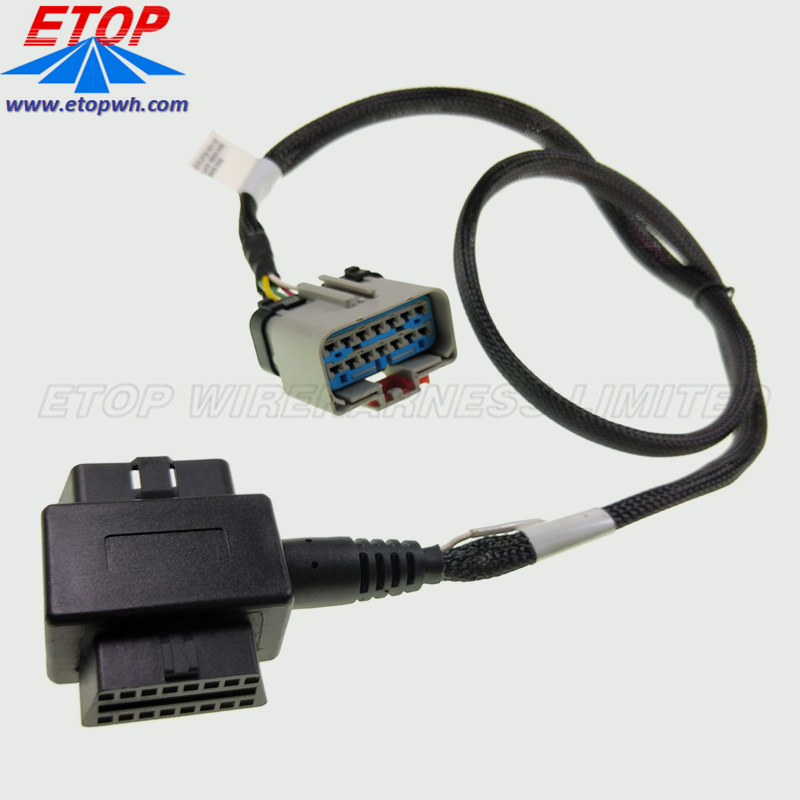 AP1X 2.8MM కనెక్టర్‌తో J1962 OBD2 కవర్టర్ కేబుల్