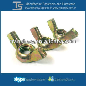 china color zinc plated square wing type DIN314 wing nut
