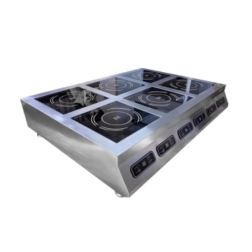 Wholesale Hot Sale: 6-Plate Multi-Burner Commercial Induction Cooker with Electric 6 Burners - Stainless Steel Construction