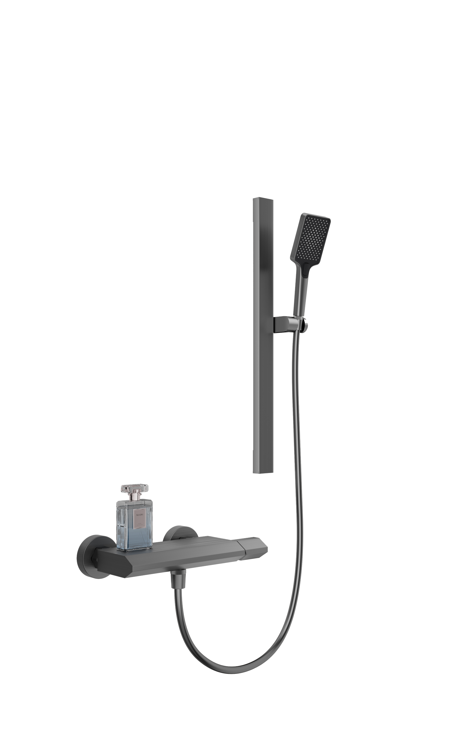 Simple Modern Space Aluminum Shower Set for Bathroom