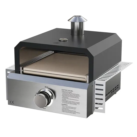 Esun Factory Direct Build-in 1 Burner Outdoor Propane Gas Pizza Oven BBQ Grill 2 in 1 Combo