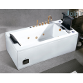 Weiße Matt TV Stand Badewanne mit Schürze