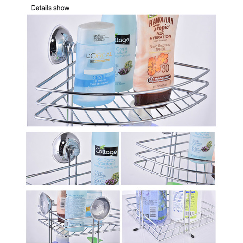 Suction Caddy double tiers corner caddy shower basket Supplier