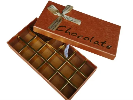 Chocolate Candy Gift Boxes With Ribbon Bow