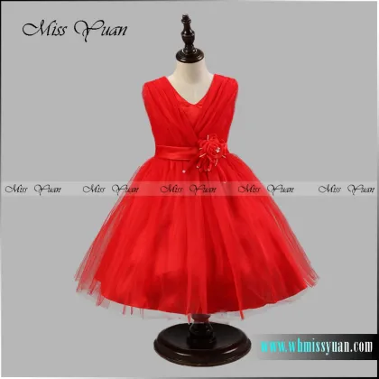 Shiny Toddler V-Neck Birthday Party Wedding Flower Girls Dresses