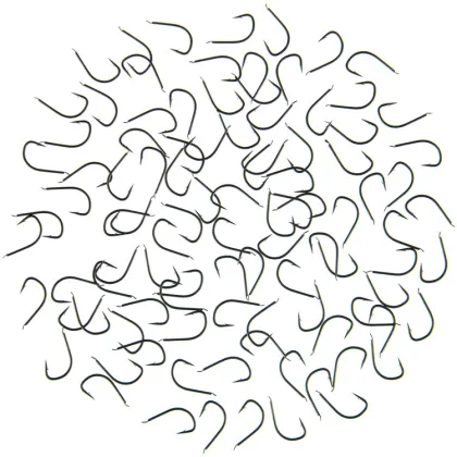 Fishing Hooks Assist High Carbon Steel Hooks 100pcs/Box for Wild Fishing Crucian Carp