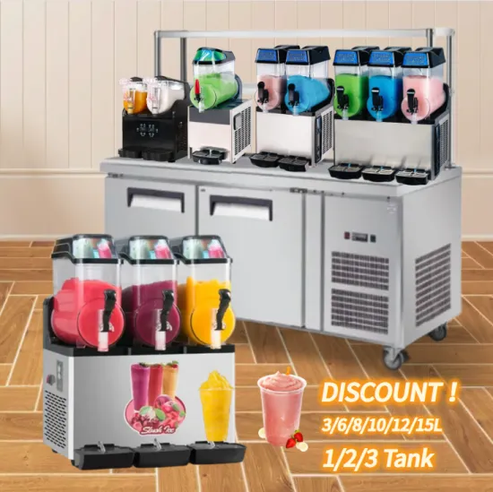 Professional Italian Automatic Mini Slush Machine - 1.12L x3 Commercial Glace Maker Parts