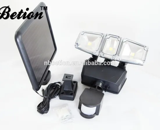 COB LED Triple Head Solar Powered Motion Sensor Security Light 12W COB motion sensor security garden light
