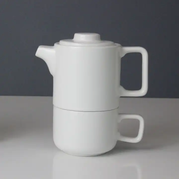 Set di tè in ceramica per uno con infusore inossidabile - colore e logo personalizzati
