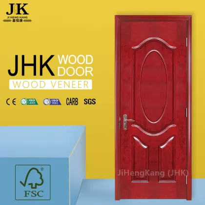 JHK Sliding Door Interior Half Doors Flat Wood Door Oak Veneer Interior Doors