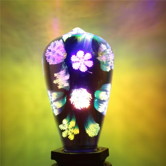 Christmas Party Decorative LED ST64 3D firework Edison Bulb Light For Holiday