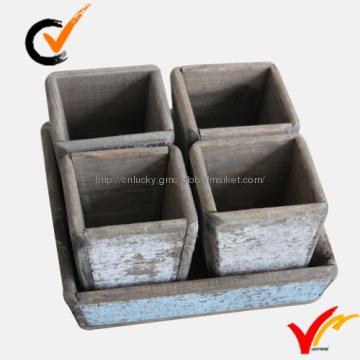 Unique Shabby wooden flower planters