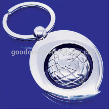 custom printed round the globe shaped travel soft EVA foams key chain