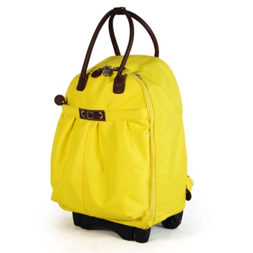 Gelbe leichte Reisetasche mit Rädern