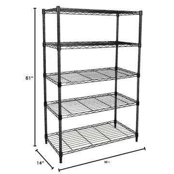 5 Tiers NSF Metal Chrome Wire Shelf Shelving