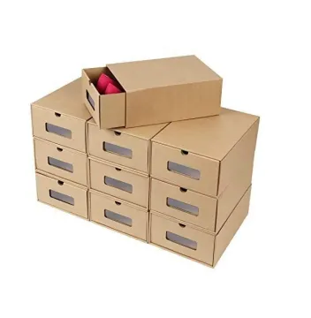 Brown Kraft Paper Corrugated Folding Shoes Mailing Box