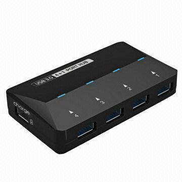 4 + 1 Port USB3.0 Hub with 480Mbps Supports High-speed, Bus Power Mode