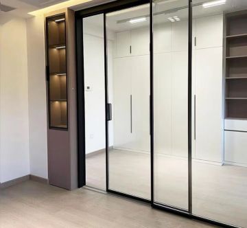 SMIRO Aluminum alloy three-track sliding door