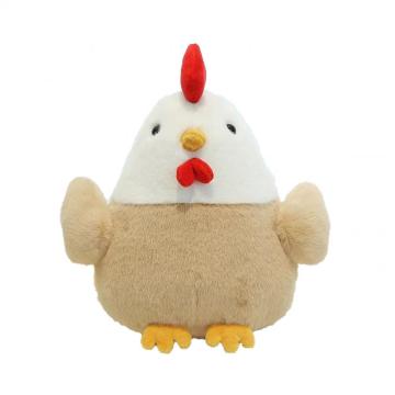 Un animale di peluche che simula un gallo grasso