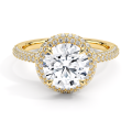 Classic Round Cut Lab Diamond လက်စွပ်
