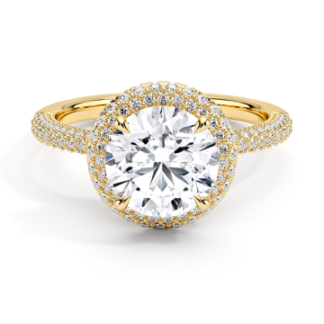 Classic Round Cut Lab Diamond လက်စွပ်