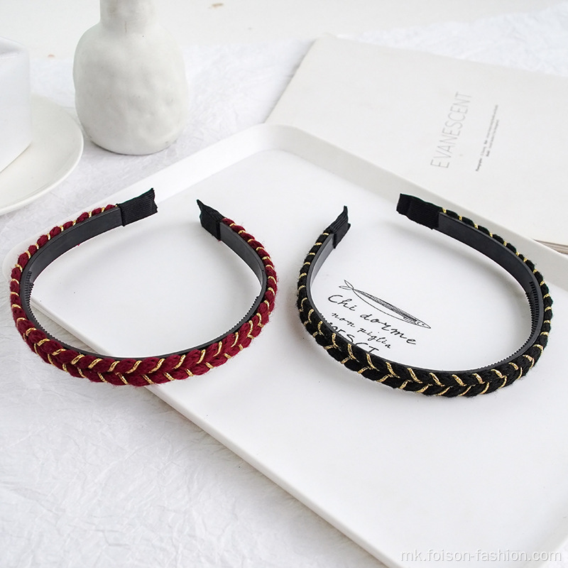 Жешка продажба на класичен етнички златен украсен бенд за коса