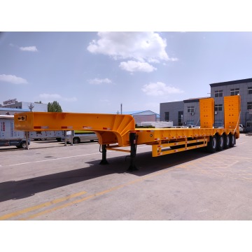 4 -й ось 100ton Low Bed Truck Travel Trailer