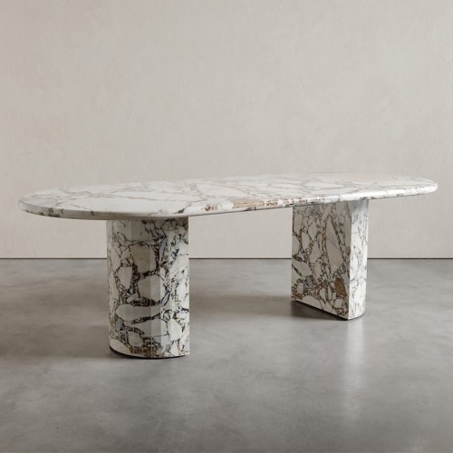 Beautiful White Iitalian Marble Dining Table