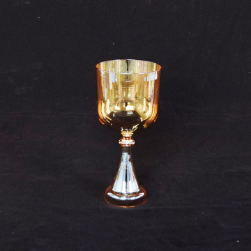 Q&#39;re claro Golden Golden Handle Crystal Singing Bowl