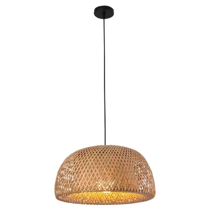 Bamboo Pendant Light - Rattan Chandelier for Restaurant