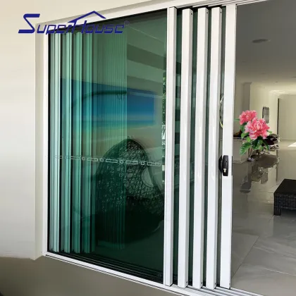 Large Aluminium Alloy Triple 3 Panel Stacking Sliding Patio Doors for Sale
