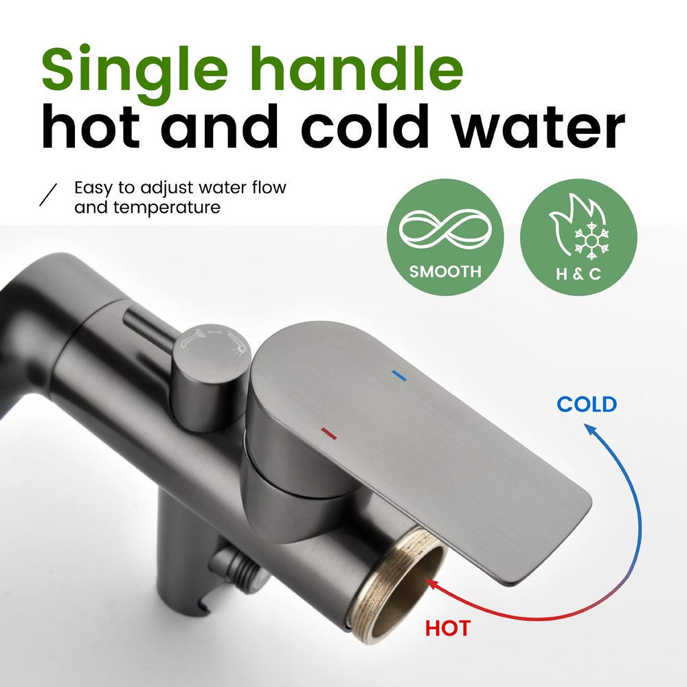 modern tub faucet with hand shower 7